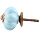 Turquoise Golden Line Medium Ceramic Melon Knob Online